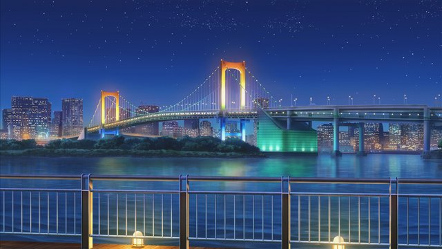 台场海滨公园彩虹桥背景